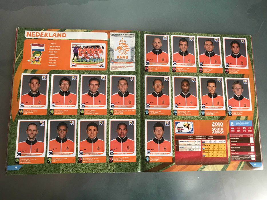 Caderneta Mundial futebol africa sul 2010 album cromos panini seleçao