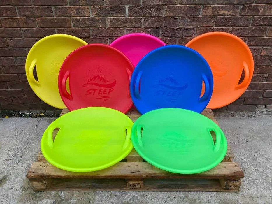 Льодянка тарілка STEEP зимова для снігу Рожева, Голуба