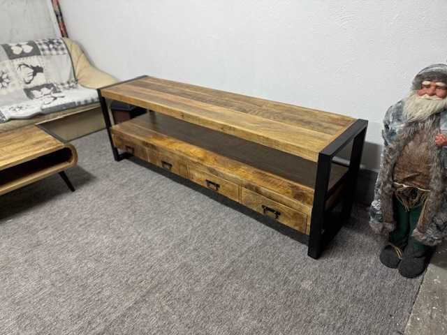 Nowa komoda szafka pod TV mango styl LOFT seria Britt F-Vat