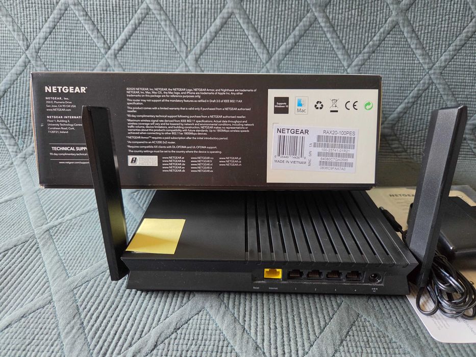 Netgear Nighthawk Router RAX20 AX1800 Dual Band WiFi 6 USB