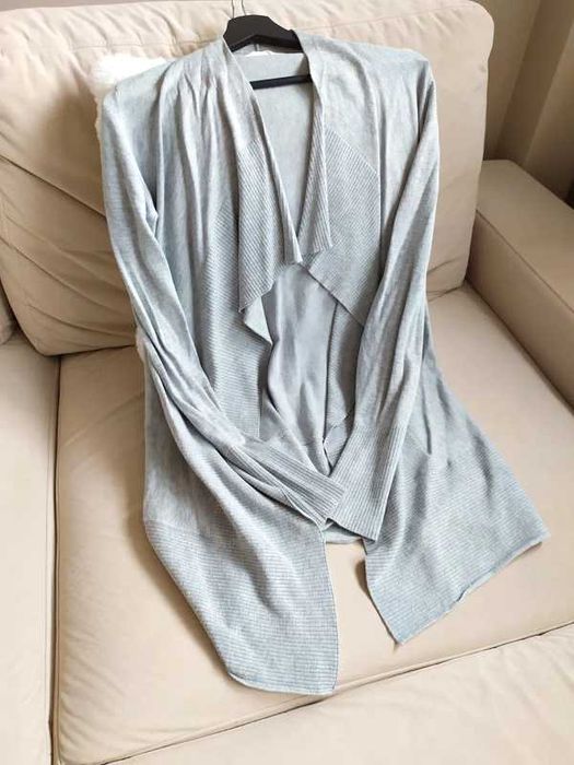 Sweter kardigan szary długi 36 S Reserved