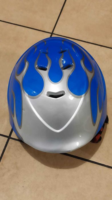 Kask narciarski, niebieski, rozmiar M/L 54-58