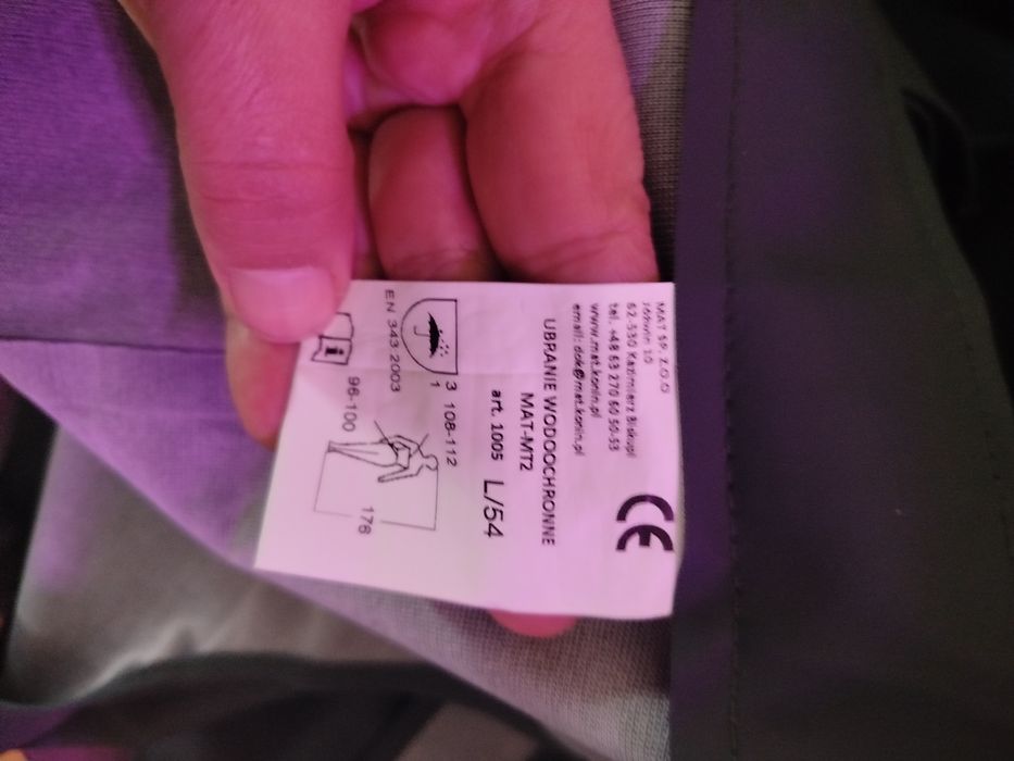 Spodnie ogrodniczki wodoodporne