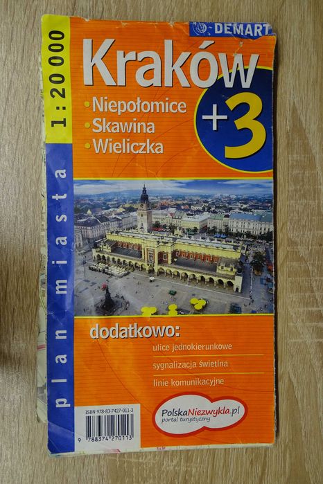 Mapa turystyczna KRAKÓW - papierowa