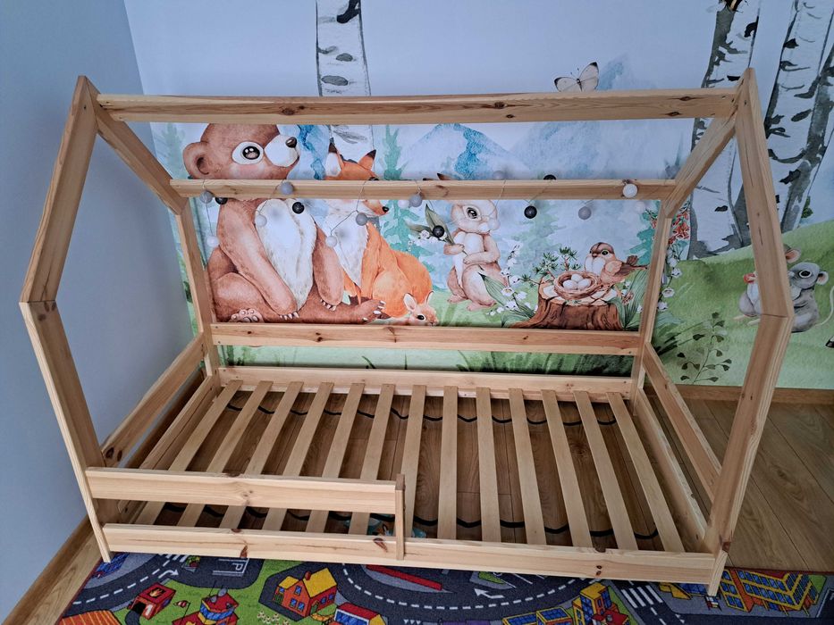 Łóżko domek dziecięcy 80x160 Sosna