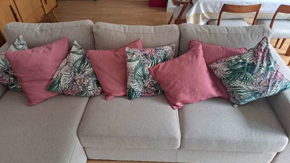 Capas de almofadas rosa floral HM