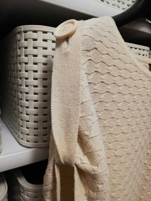 Beżowy SWETER nietoperz