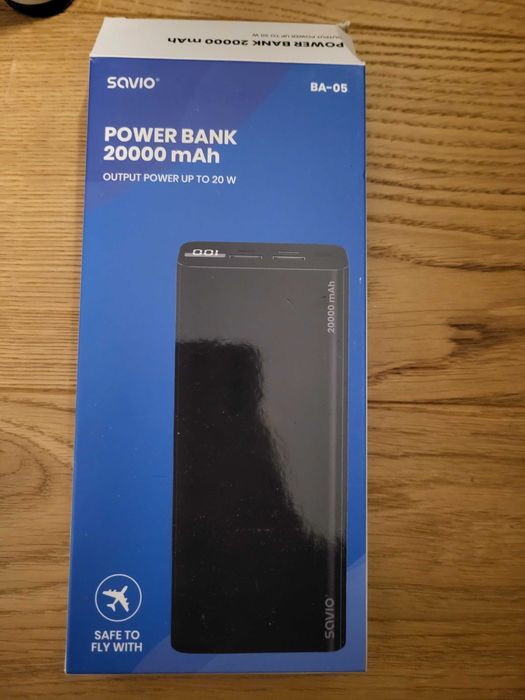 Powerbank Savio 20000mAh (czarny)