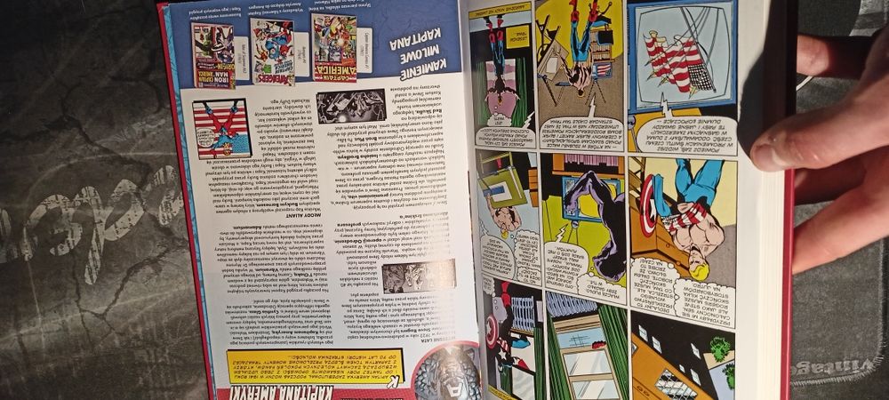 Komiks kapitan Ameryka superbohaterowie Marvela