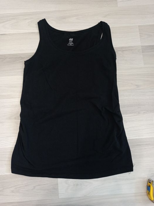 Top ciążowy na ramiączkach M 38 czarna H&m mama