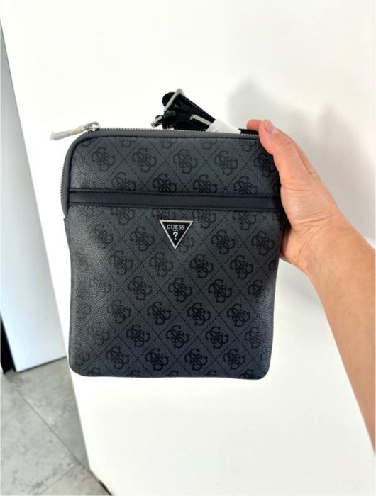 Чоловіча сумка guess оригінал фірмова гесс сіра коричнева беж чорна