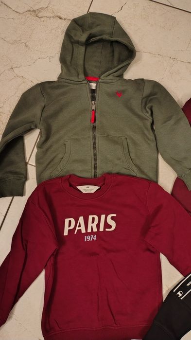 Bluzy chłopięce H&M, Champion, Fabryka bodziakow, Minoti 104-110