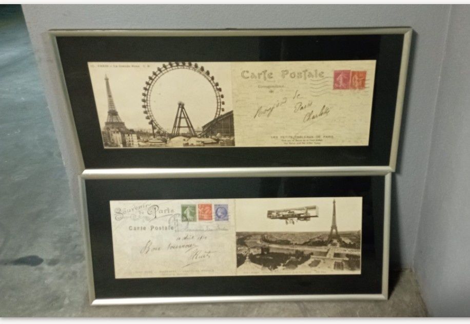 Conjunto de 2 quadros imagens Parisiense conjunto  15€