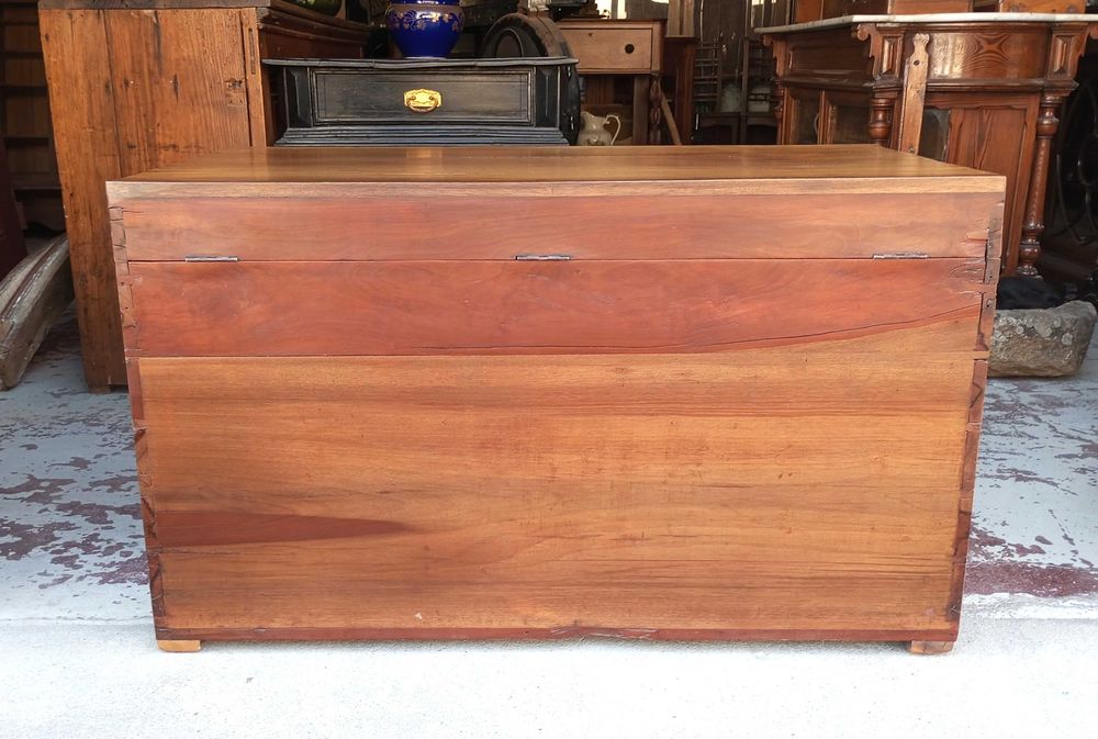 Antiga arca/baú em madeira exótica