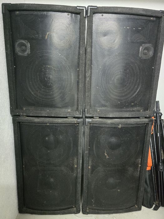Nagłośnienie 2x bas 1000Watt górki 2x 600Watt