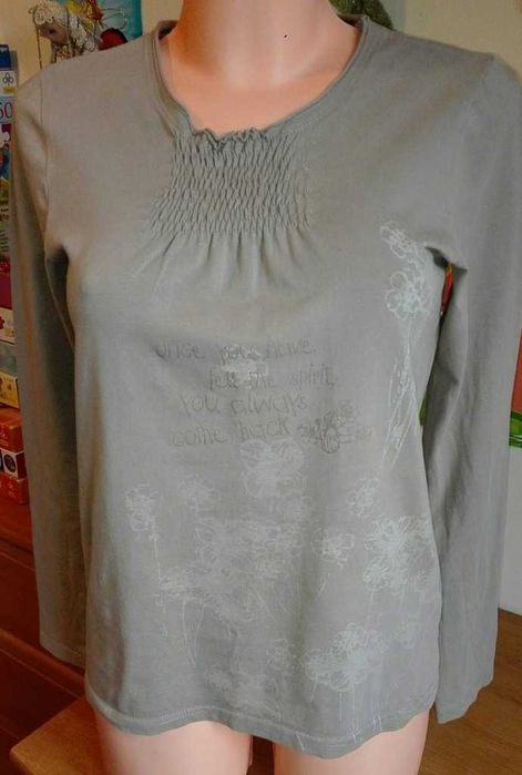 Bawełniana Bluzka damska roz. 38 M dł. rękaw CARRY