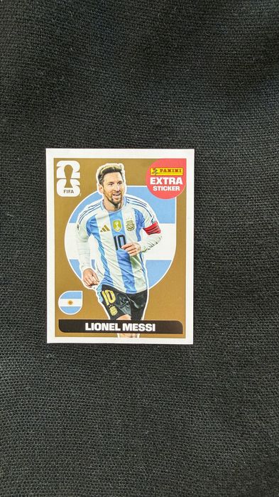 Cromo Lionel Messi EXTRA STICKER GOLD (Versão Dourada) - Panini Original