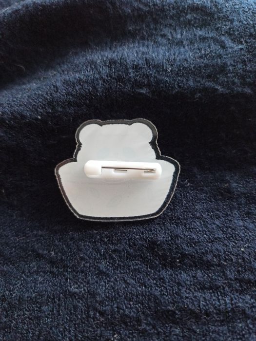 przypinka akrylowa panda