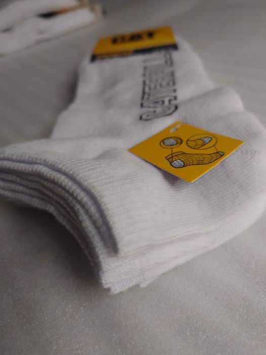 Skarpety CAT 43-46 stopki krótkie do kostki Caterpillar 3 pary białe