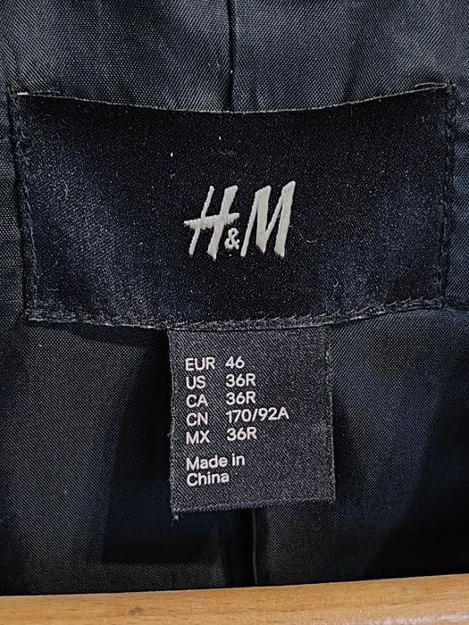 Marynarka tweedowa melanż wełna HM H&M rozmiar 46 S