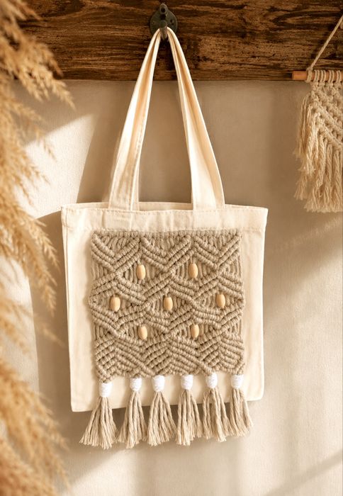 Produtos de macramê,shopper