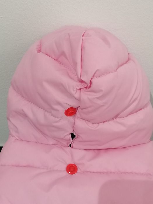 Casaco de inverno acolchoado para cães, com capuz e botões de pressão