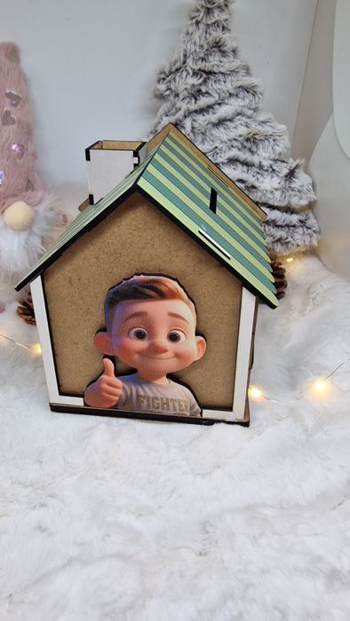 Mealheiro personalizado com nome e fotografia cartoon