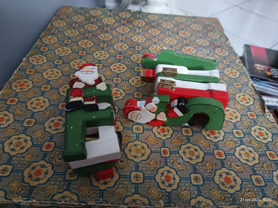 Drewniany Świąteczny Napis Fest Frohes