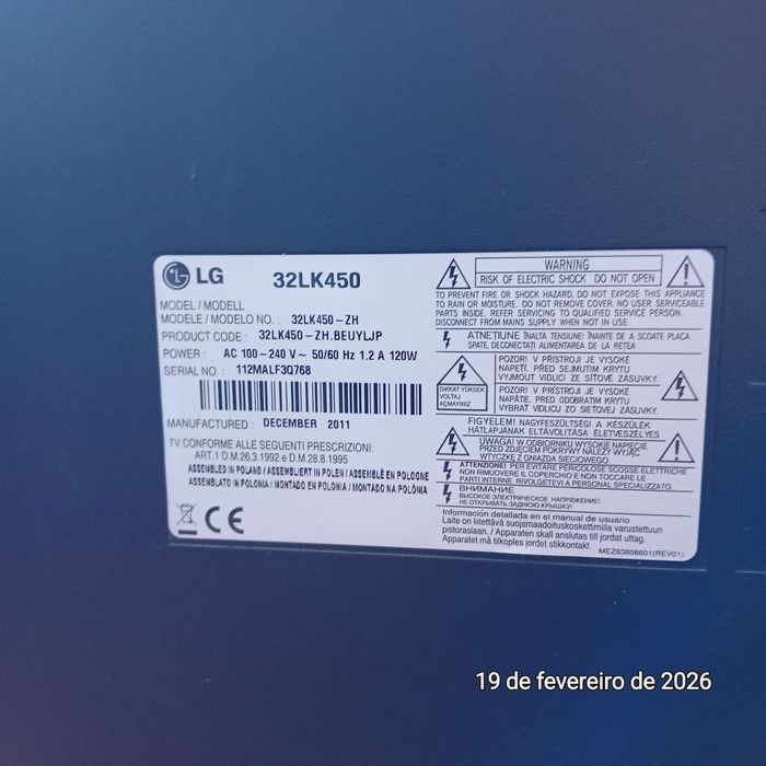 Televisão LG 32LK450 – 32 polegadas venda urgente