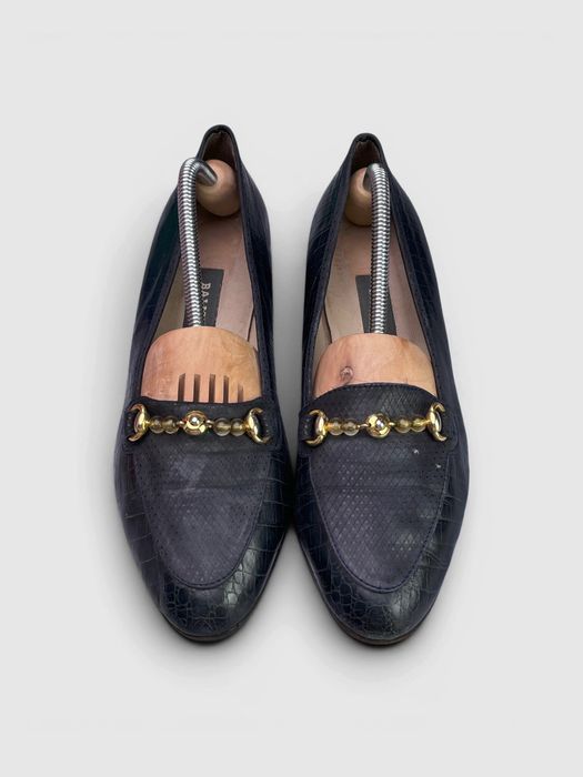 Mokasyny Bally Leather Loafers Czarny Rozmiar 41