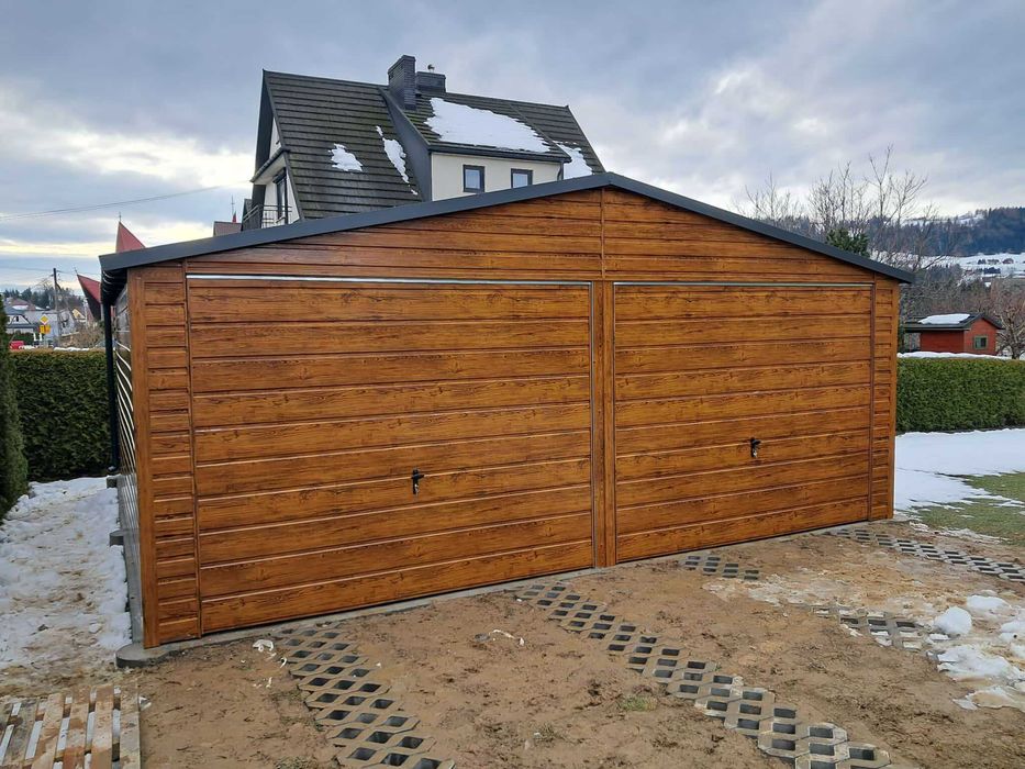 Garaż blaszany 6x5. WZMOCNIONY PROFILAMI. Producent. CAŁA POLSKA