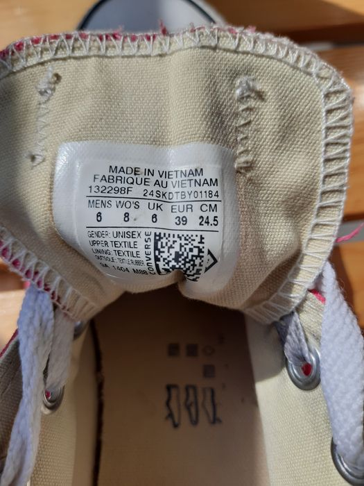 Trampki Converse różowe, rozmiar 39.