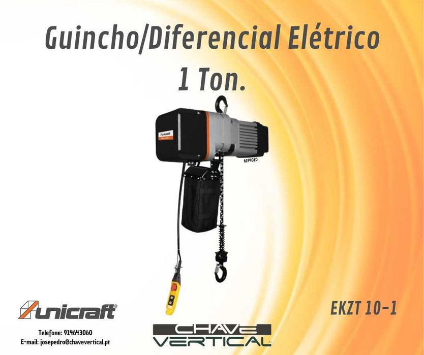 Guincho/Diferencial Elétrico 1 Velocidade EKZT 10-1 UNICRAFT.   JR19