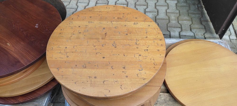 Blaty drewniane okrągłe śr 60cm i kwadratowe 60x60cm