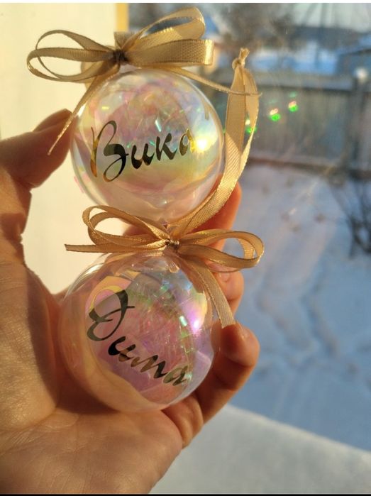 Новогодние ёлочные ПОДАРКИ: фотошар , шар сюрприз,именные,детские шары