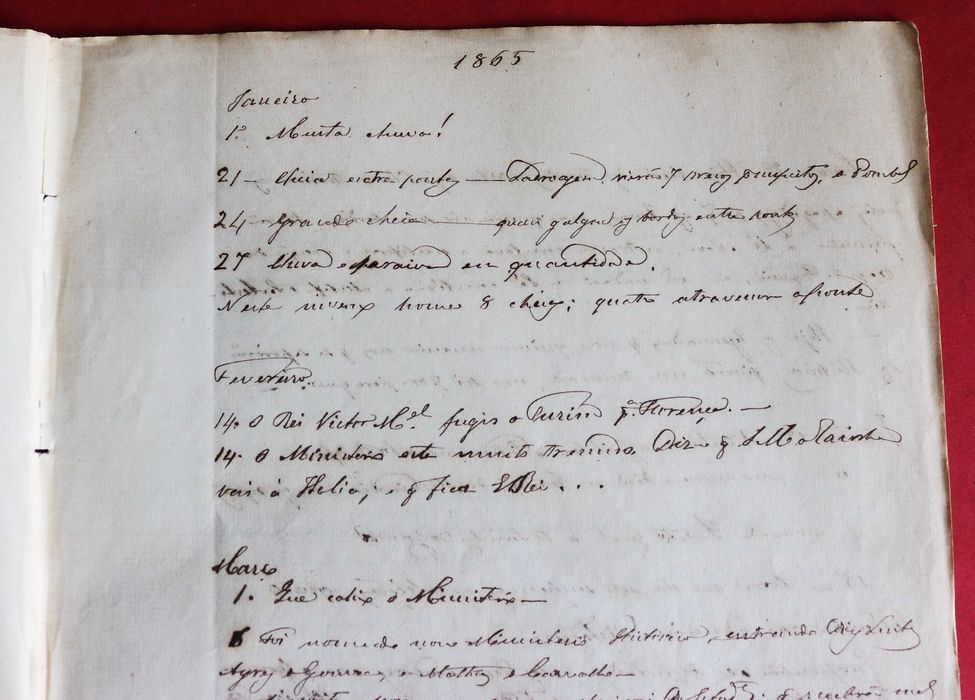 Coimbra 1864 a 65 e 66 notas sobre história da cidade manuscrito (Reserva NBA)