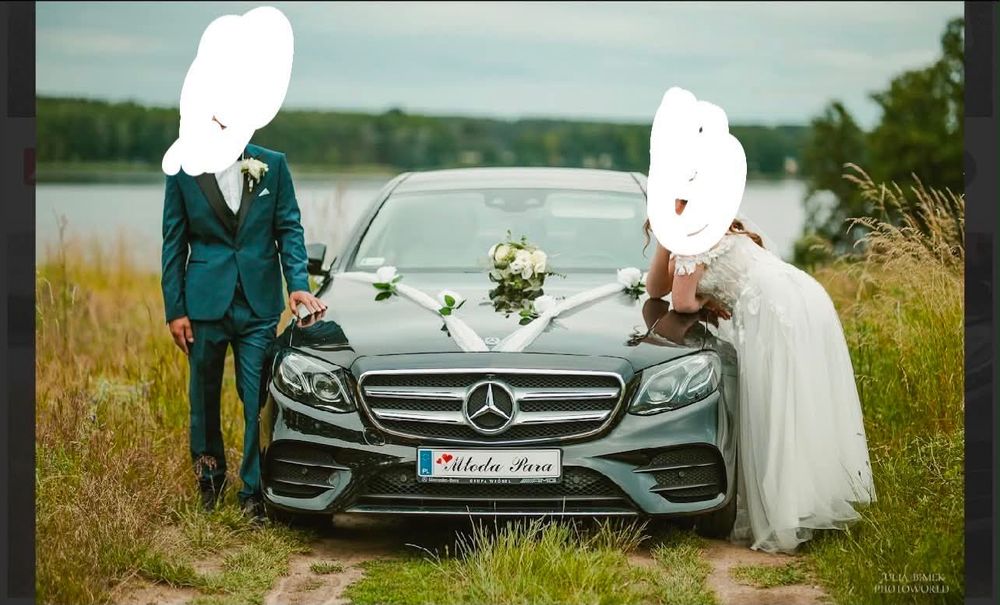 Dekoracje na samochód ślubny