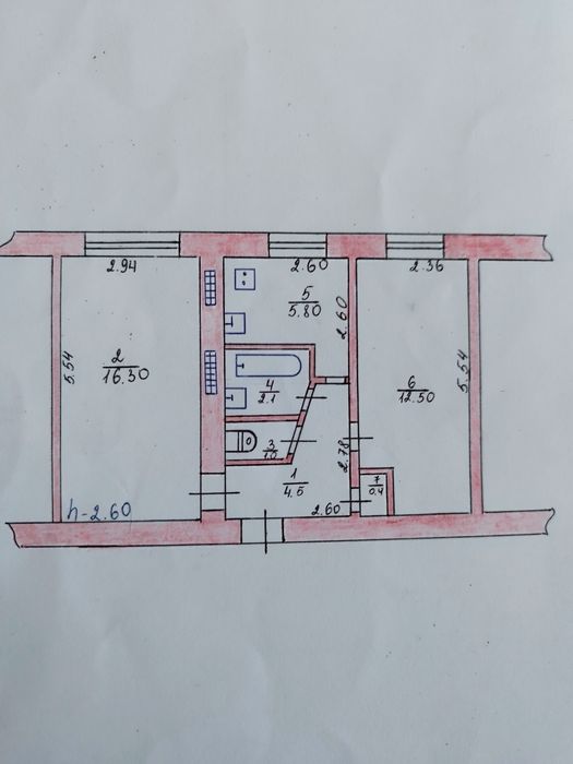 Двокімнатна квартира м.Балаклія