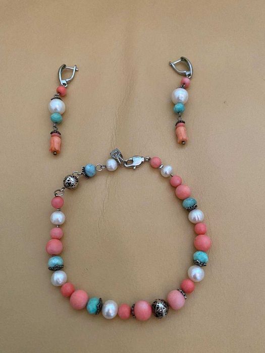 Невероятной красоты набор с жемчугом