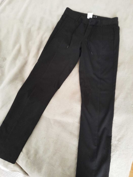 Calças pretas de algodão tipo fato para senhora tamanho M 69% algodão