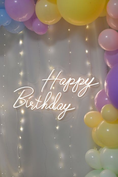 Happy birthday napis ledowy ledon Led napis świecący neon ślub wesele