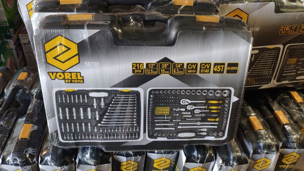 Набір інструментів Vorel 216 шт набор инструментов Yato інструменти