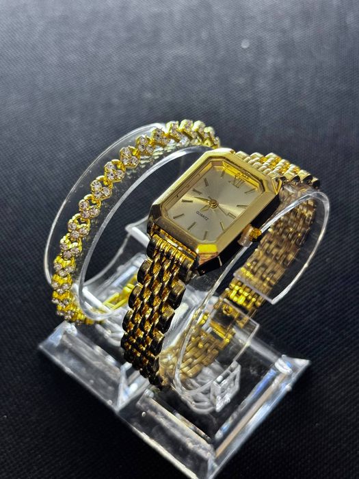Жіночий годинник + браслет | Новий | Gold стиль | Подарунок