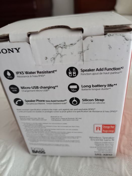 Coluna bluetooth portátil Sony XB10 Extra Bass