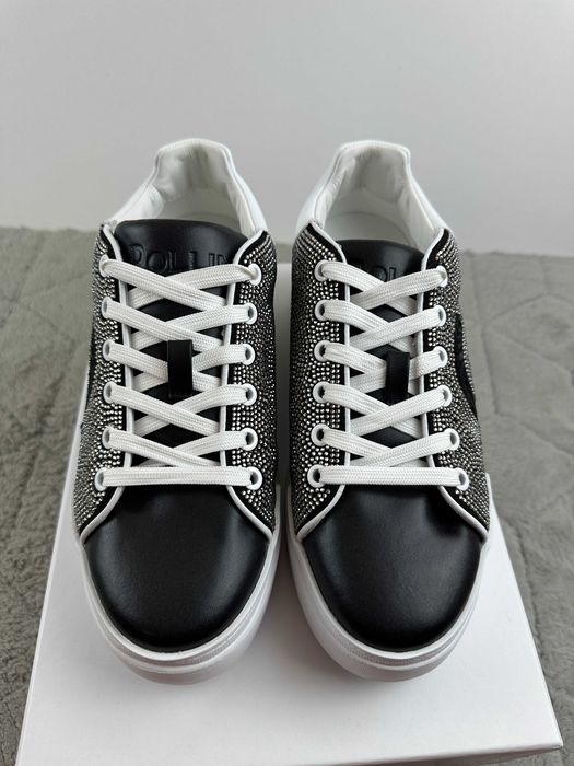 buty damskie trampki skórzane pollini cekiny 37