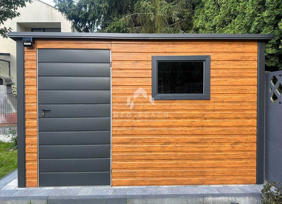 Domek Ogrodowy Schowek 3X2,5M Drzwi Okno Drewnopodobny Dach Nb275