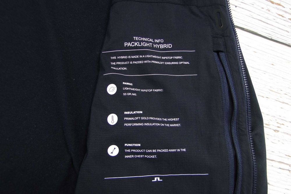 J.Lindeberg Packlight Hybrid Jacket-Light Mid Primaloft Techniczna Hybrydowa Kurtka Golf Męska Roz XL