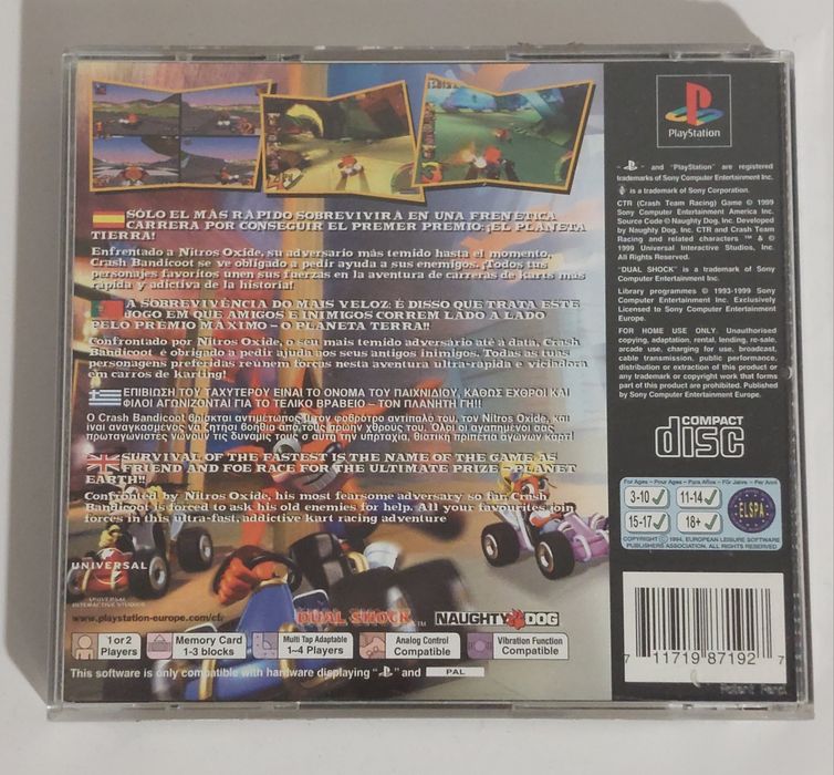 Jogo PS1 PlayStation 1 CTR