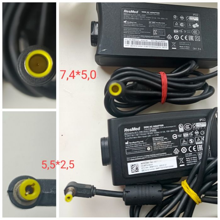 блок живлення 24V 3.75A (90W) —  5,5*2,5   7,4*5.0  Resmed