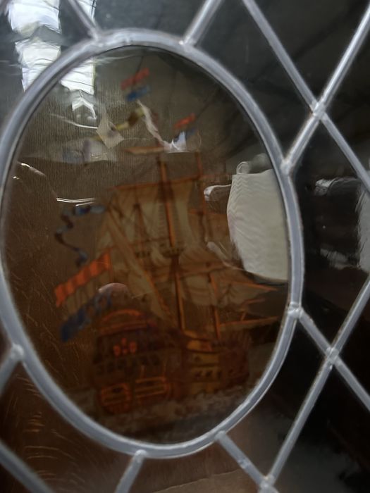 Piękny antyczny dębowy gabinet biblioteka/kredens biurko